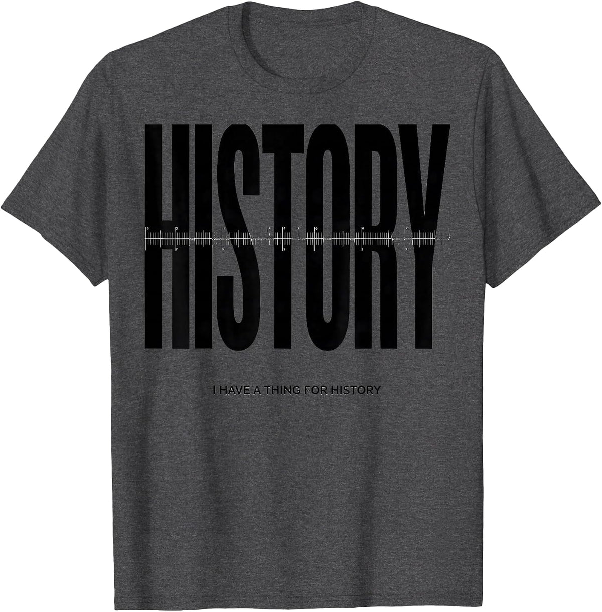 Men's I Have A Thing For History Funny History Teacher Back T-Shirt - Dark Heather Grey
