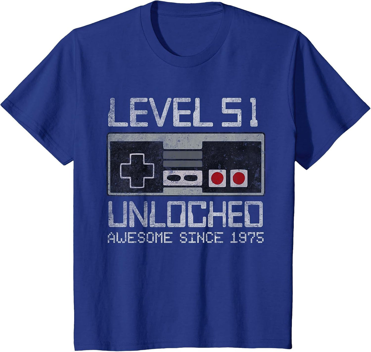 Level 51 Unlocked 51st Birthday 51 Year Old Video Gamer Men T-Shirt - Royal Blue