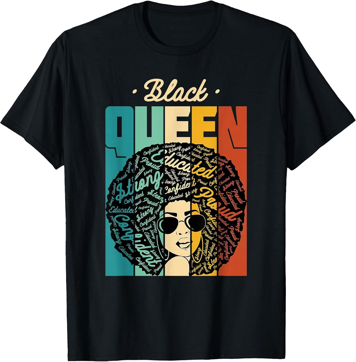 Black Queen - Black History Month & Pride T-Shirt - Black