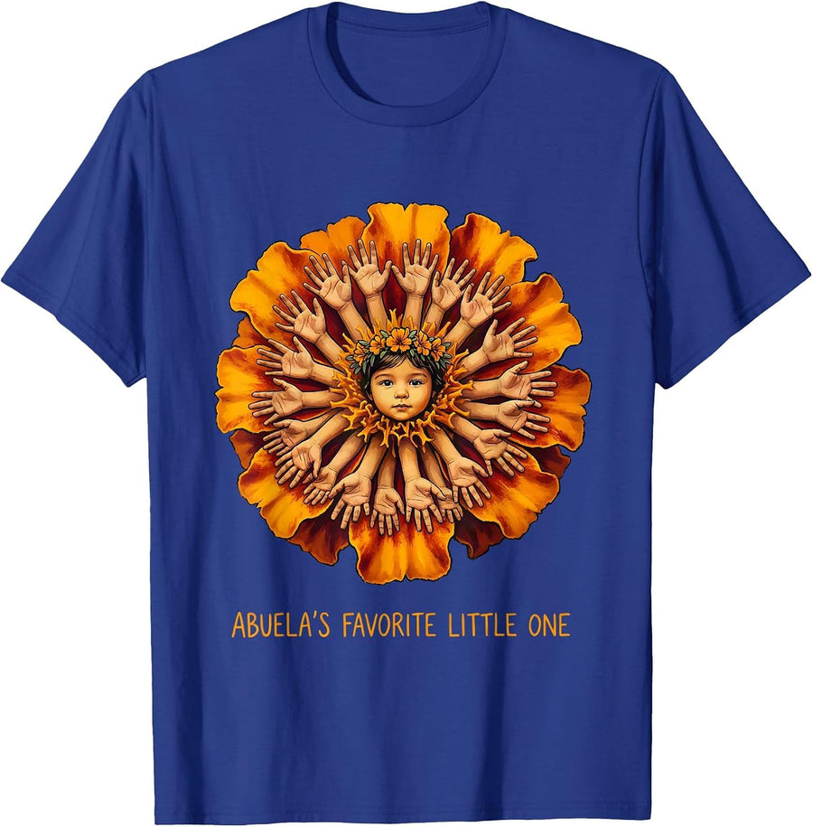 Abuela's Favorite Little One Mexico Kids Design T-Shirt - Royal Blue