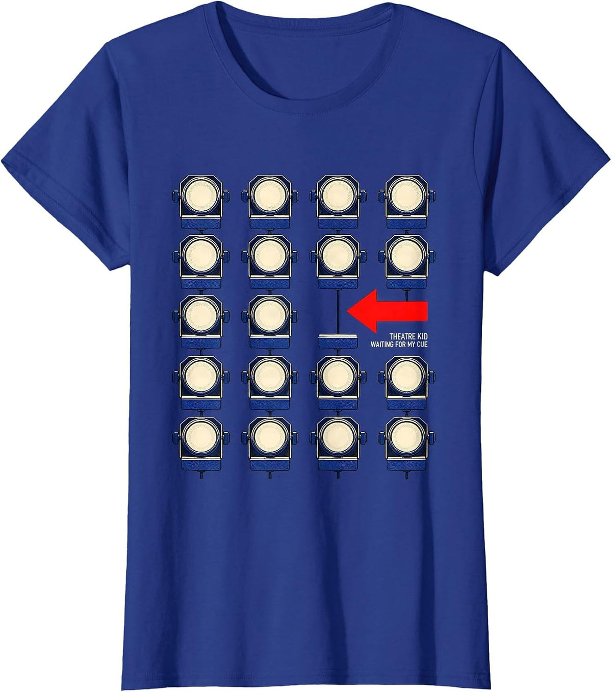 Women's Theatre Kid Waiting For My Cue Funny Musical Theatre T-Shirt - Royal Blue