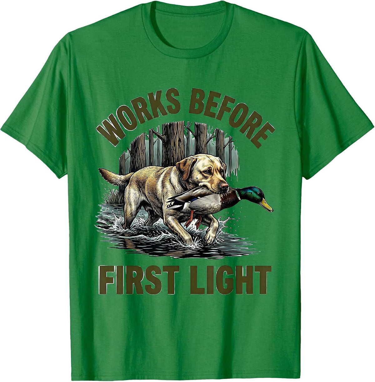 Men's Works Before First Light Southern Local Boy Labrador Duck T-Shirt - Kelly Green