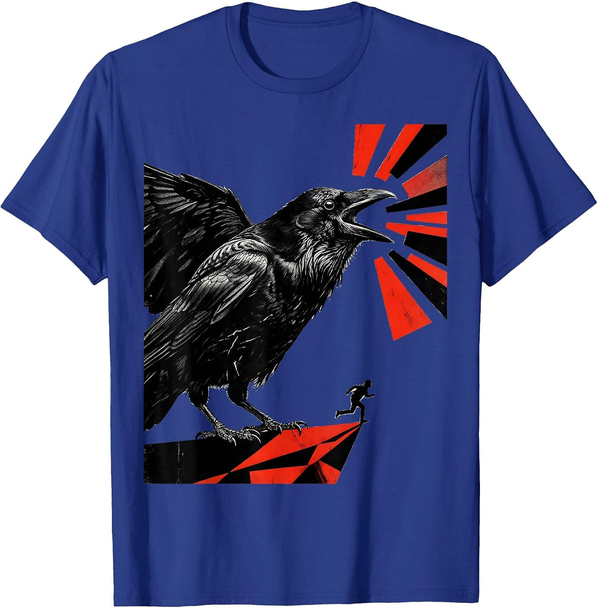 Men's F-Caw-F Crow Dark Humor Gothic Bird Lover Gift T-Shirt - Royal Blue