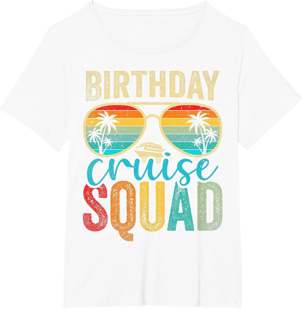 Family Birthday Cruising Sunglasses It's My Birthday Squad T-Shirt - White