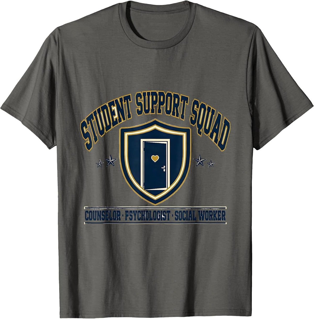 Men's Student Support Squad Counselor Psychologist Social Worker T-Shirt - Asphalt Grey