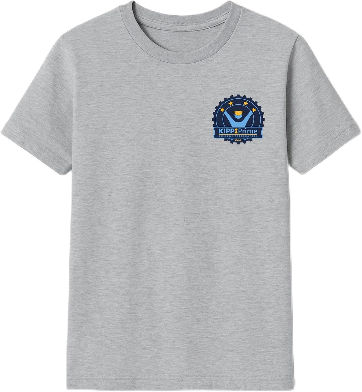 Unisex Adult Kipp Adult Prime College Preparatory School Short Sleeve Spirit Tee - Grey (Prime College Preparatory School)