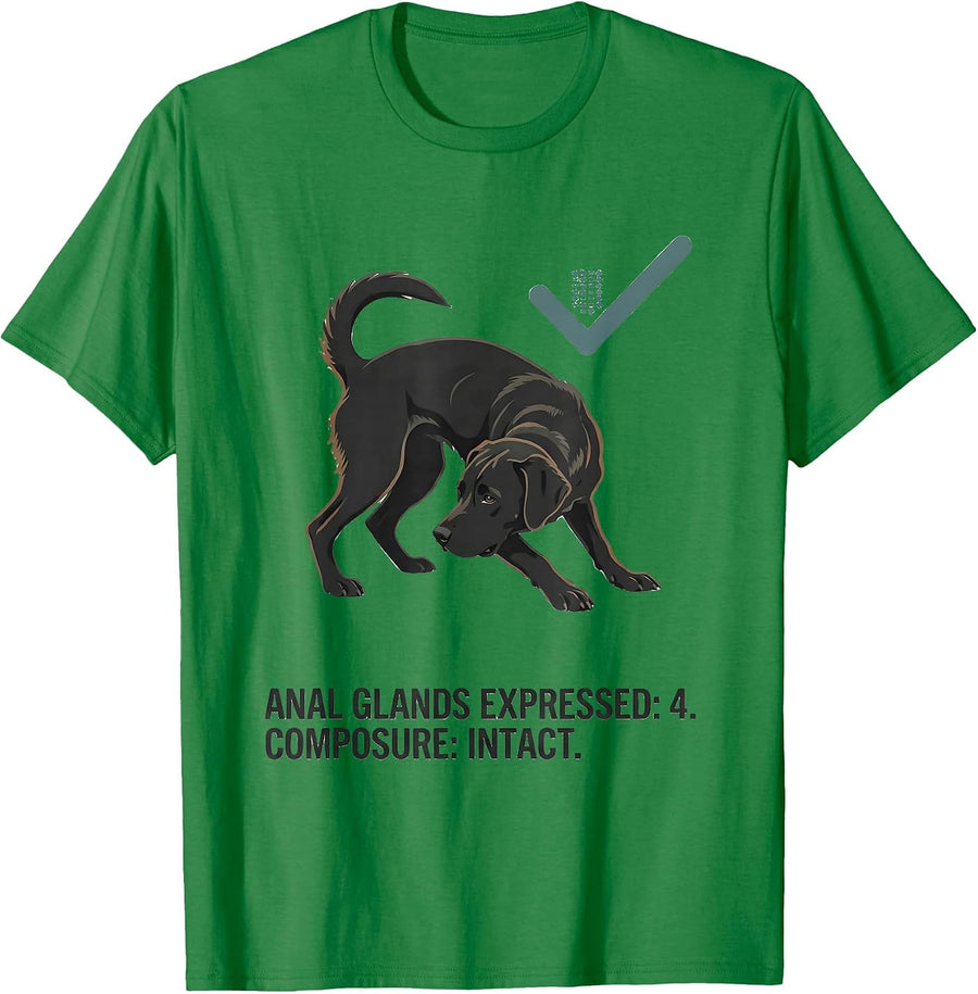 Men's Anal Glands Expressed: 4. Composure: Intact Vet Tech T-Shirt - Kelly Green