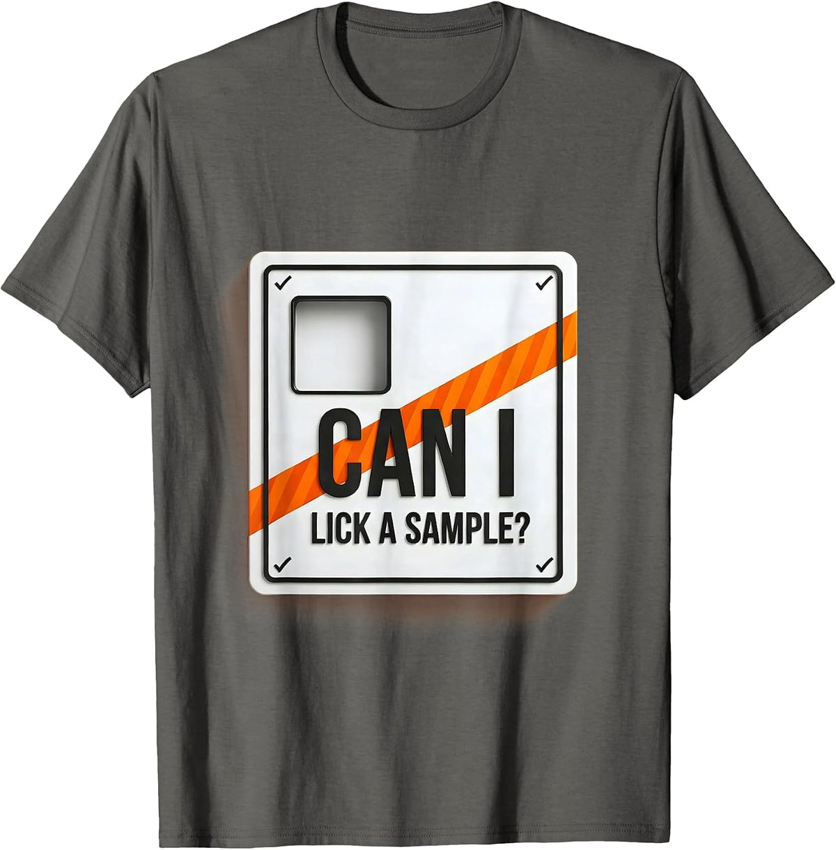 Men's Can I Lick A Sample Funny Periodic Table Science Teacher T-Shirt - Asphalt Grey