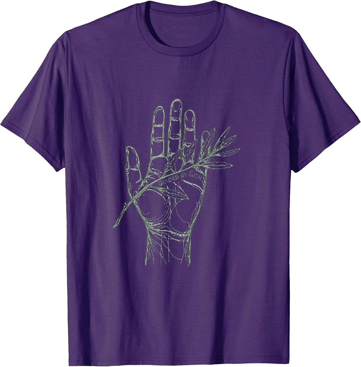 Guided by Faith Faith Over Fear Inspirational Design T-Shirt - Purple