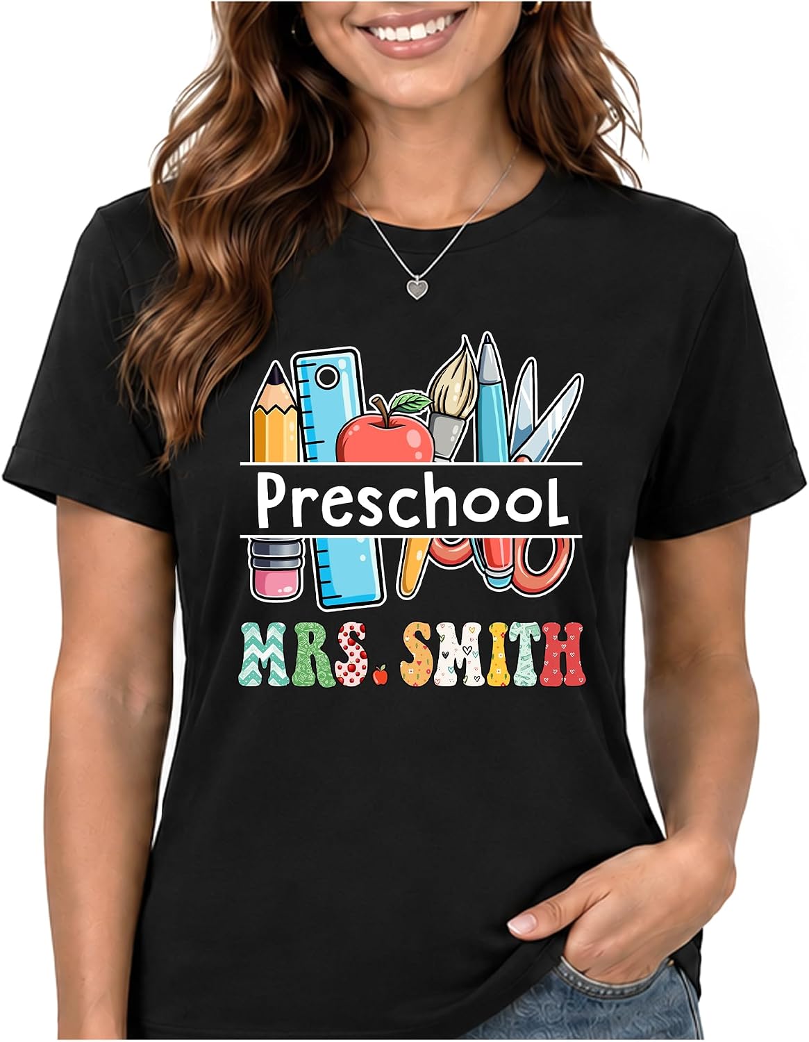 Personalized Back to School Tshirt for Second Grade Teacher, Custom 2nd Grade Teacher T-Shirt Gifts NQ66195112ND -