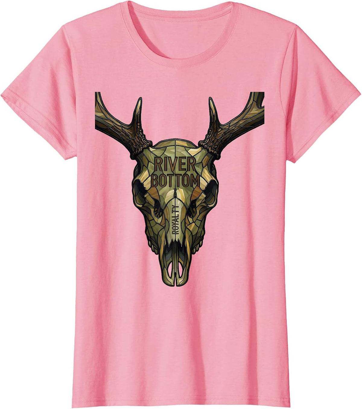 Women's River Bottom Royalty Bottomland Camo Design T-Shirt - Pink