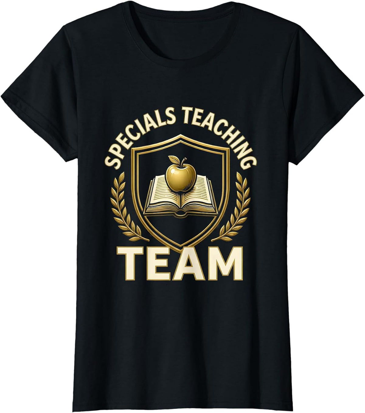 Specials Teaching Team Retro Teacher Appreciation Badge T-Shirt - Black