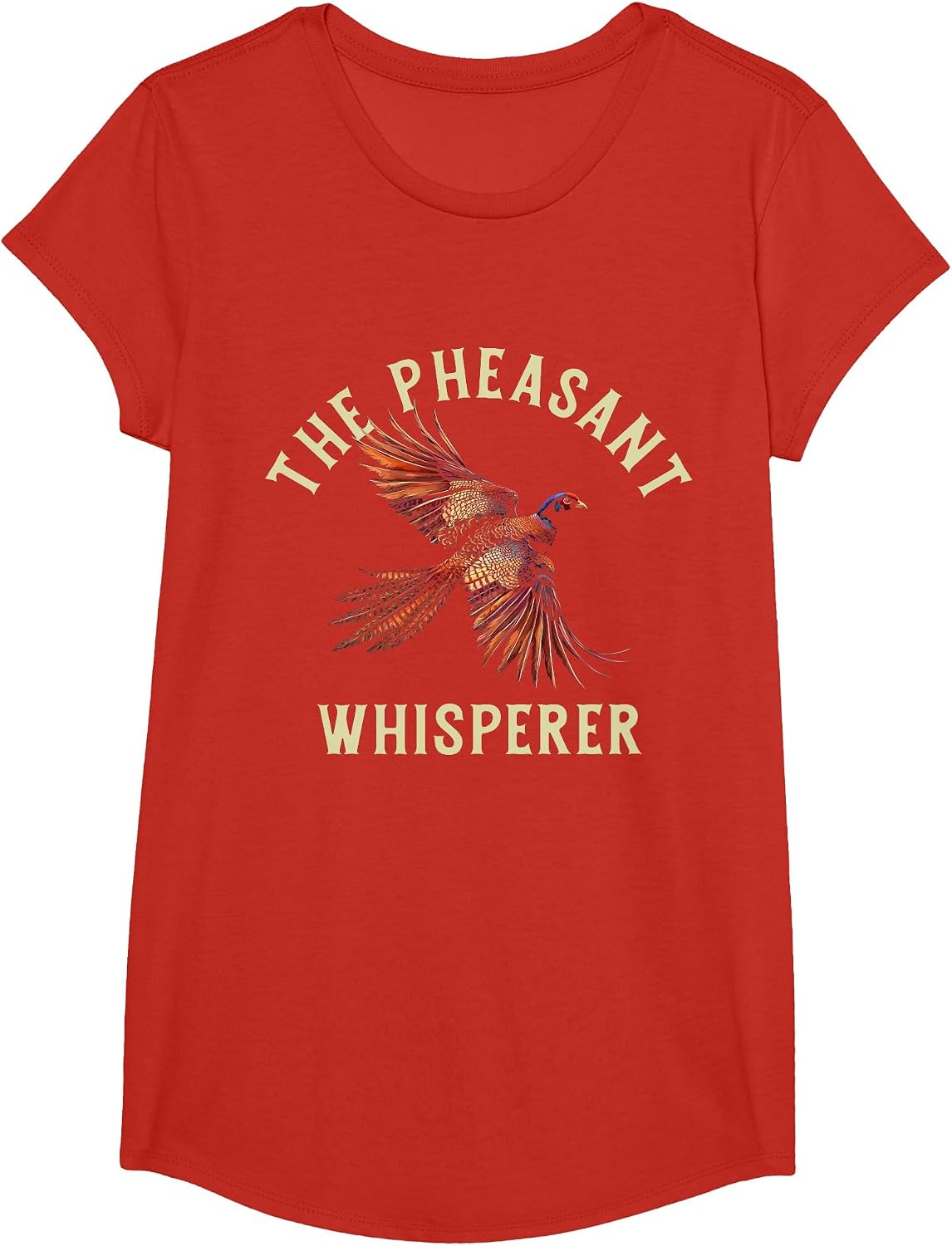 Pheasant Whisperer Hunting Bird Hunter Vintage T-Shirt - Girls Red