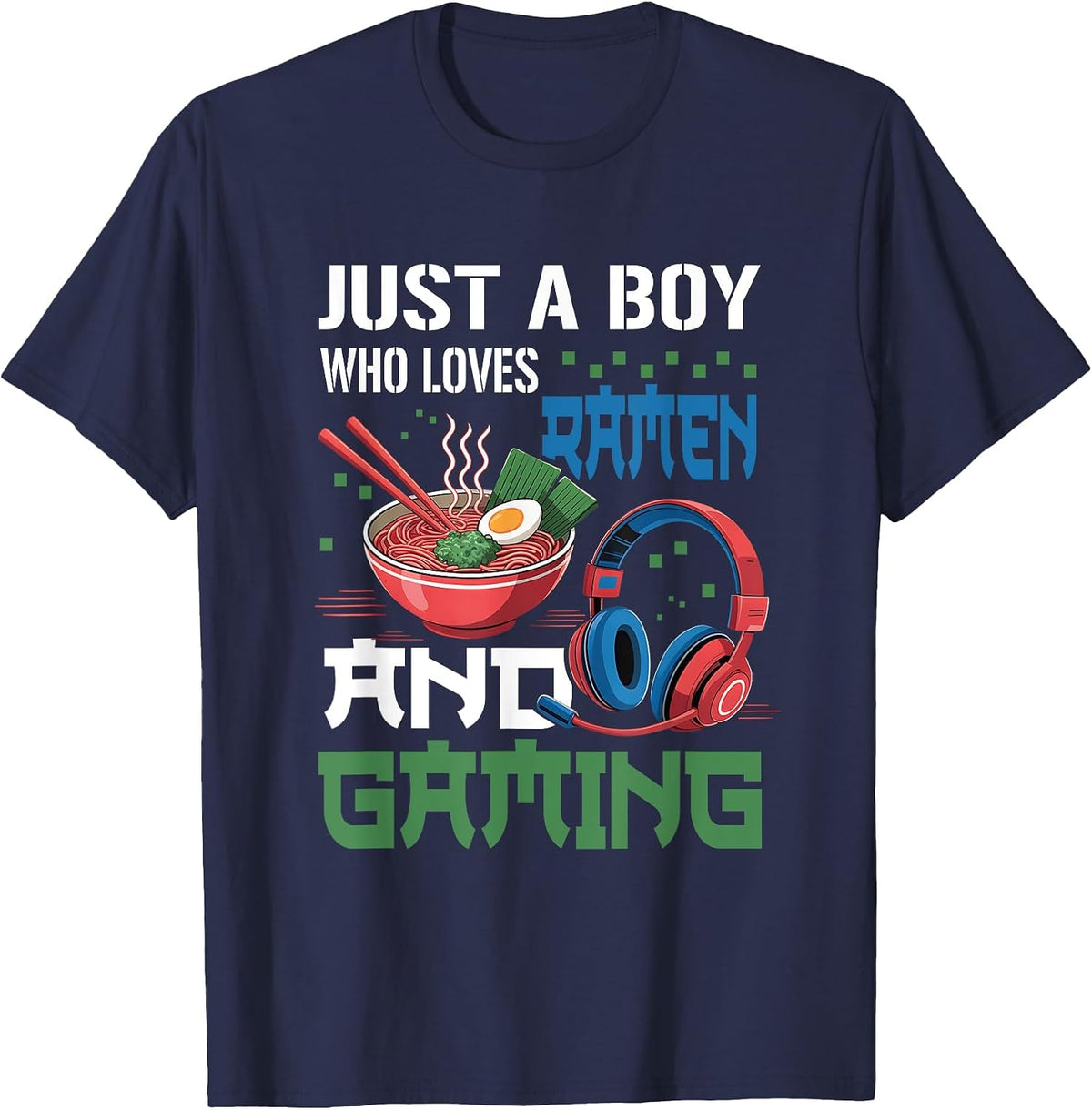 Anime Video Game T-Shirt - Navy Blue