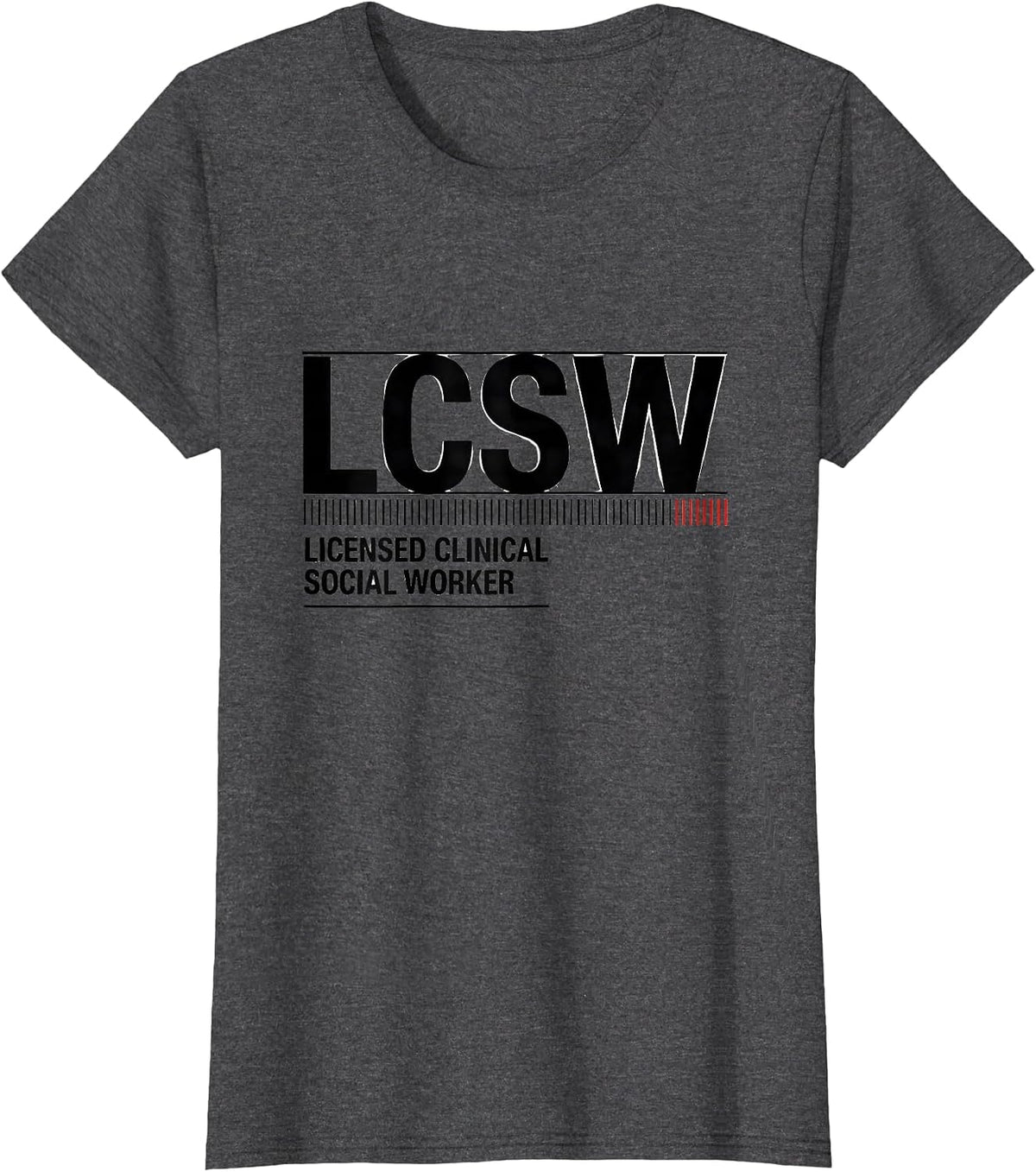Women's LCSW Licensed Clinical Social Worker Minimalist Graduation T-Shirt - Dark Heather Grey