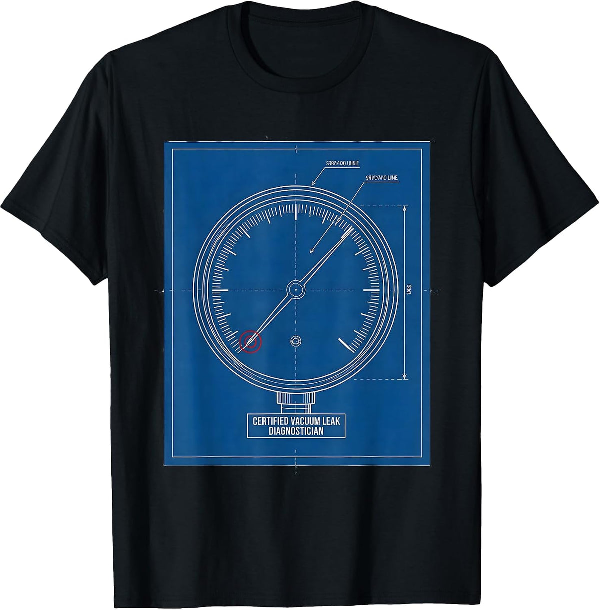 Men's Certified Vacuum Leak Diagnostician Funny Mechanic Auto T-Shirt - Black
