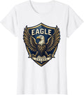 Women's Eagle Gramps Vintage Mascot School Spirit Sports Team Pride T-Shirt - White