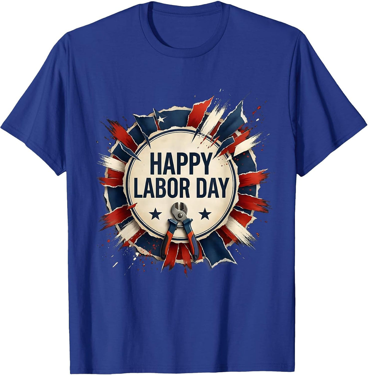 Happy Labor Day Patriotic Union Worker Pride Custom Style T-Shirt - Royal Blue