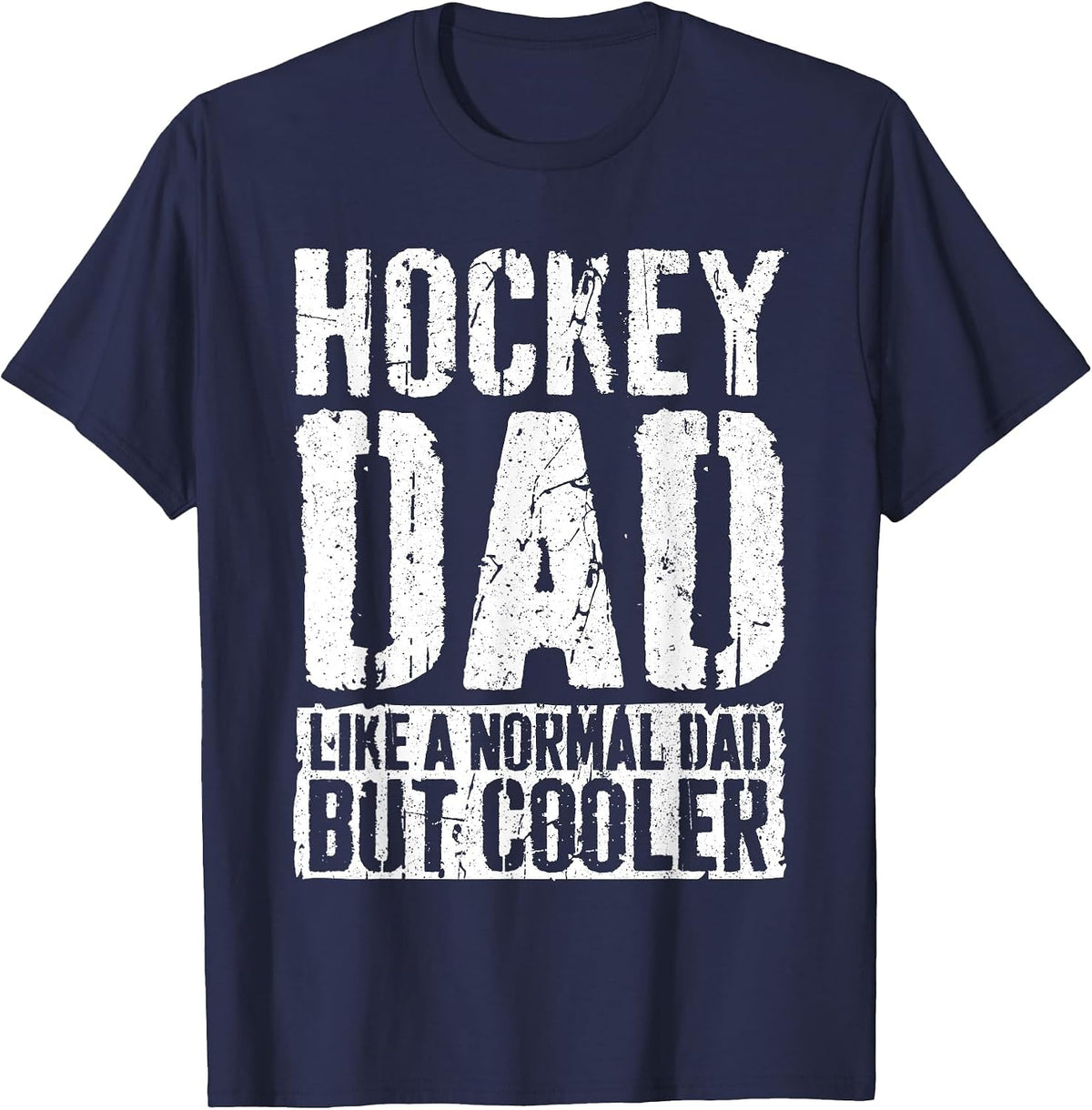 Hockey Dad Shirt Men Fathers Day Hockey Dad T-Shirt - Navy Blue