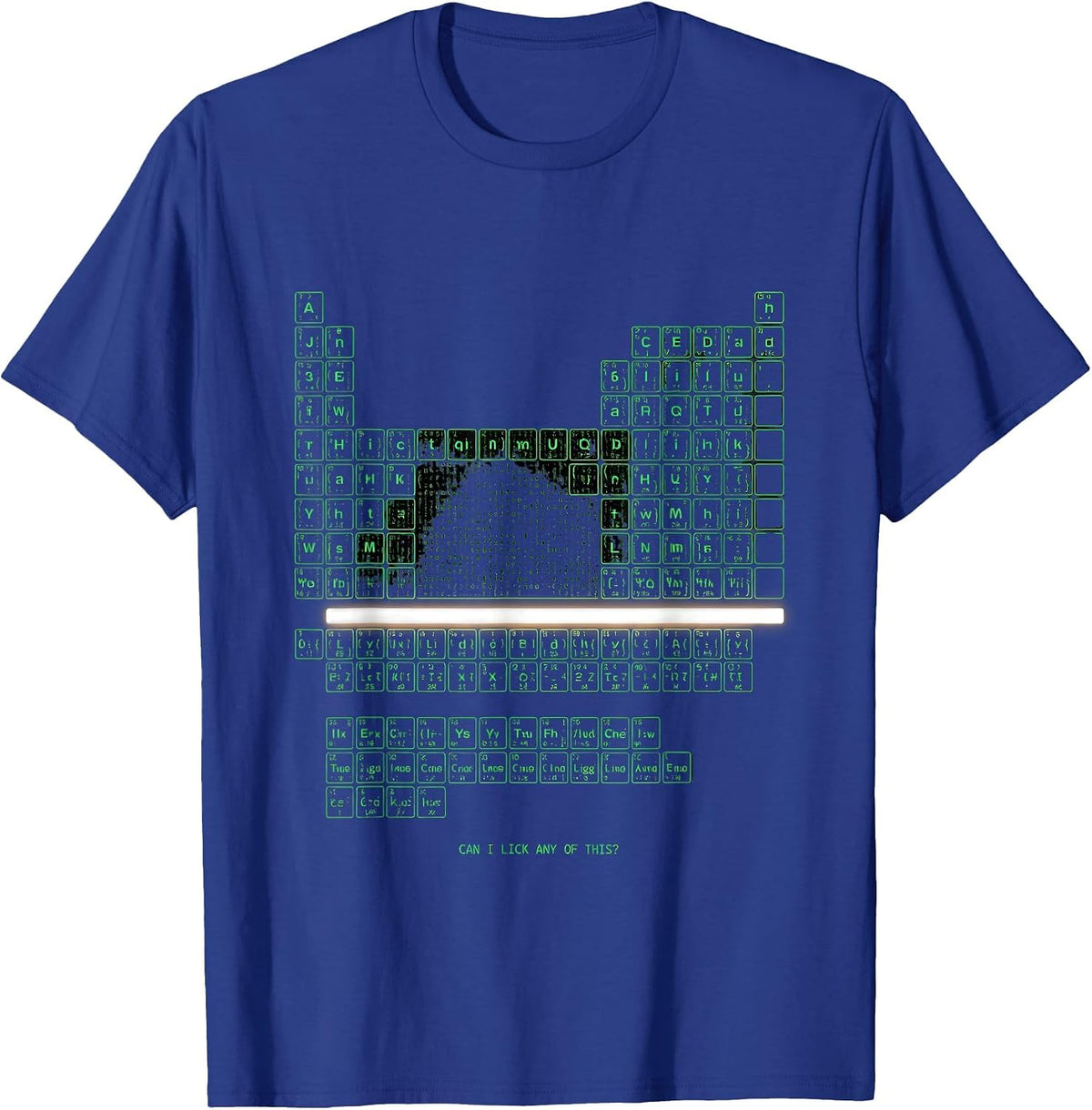 Men's Can I Lick Any Of This Funny Periodic Table Science Teacher T-Shirt - Royal Blue