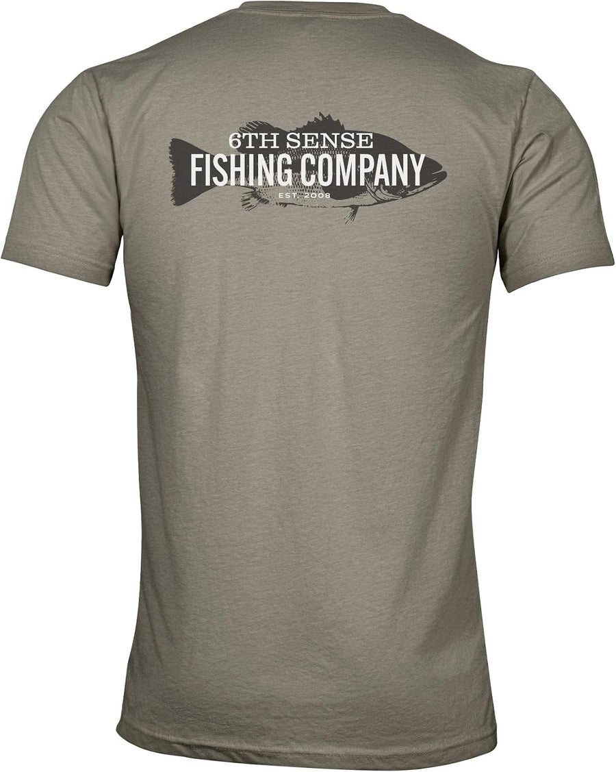 6th Sense Premium Tee – Fishing Co. Series – Athletic Fit T-Shirt – Ultra-Soft Cotton-Poly Blend – Fishing Lifestyle Shirt -