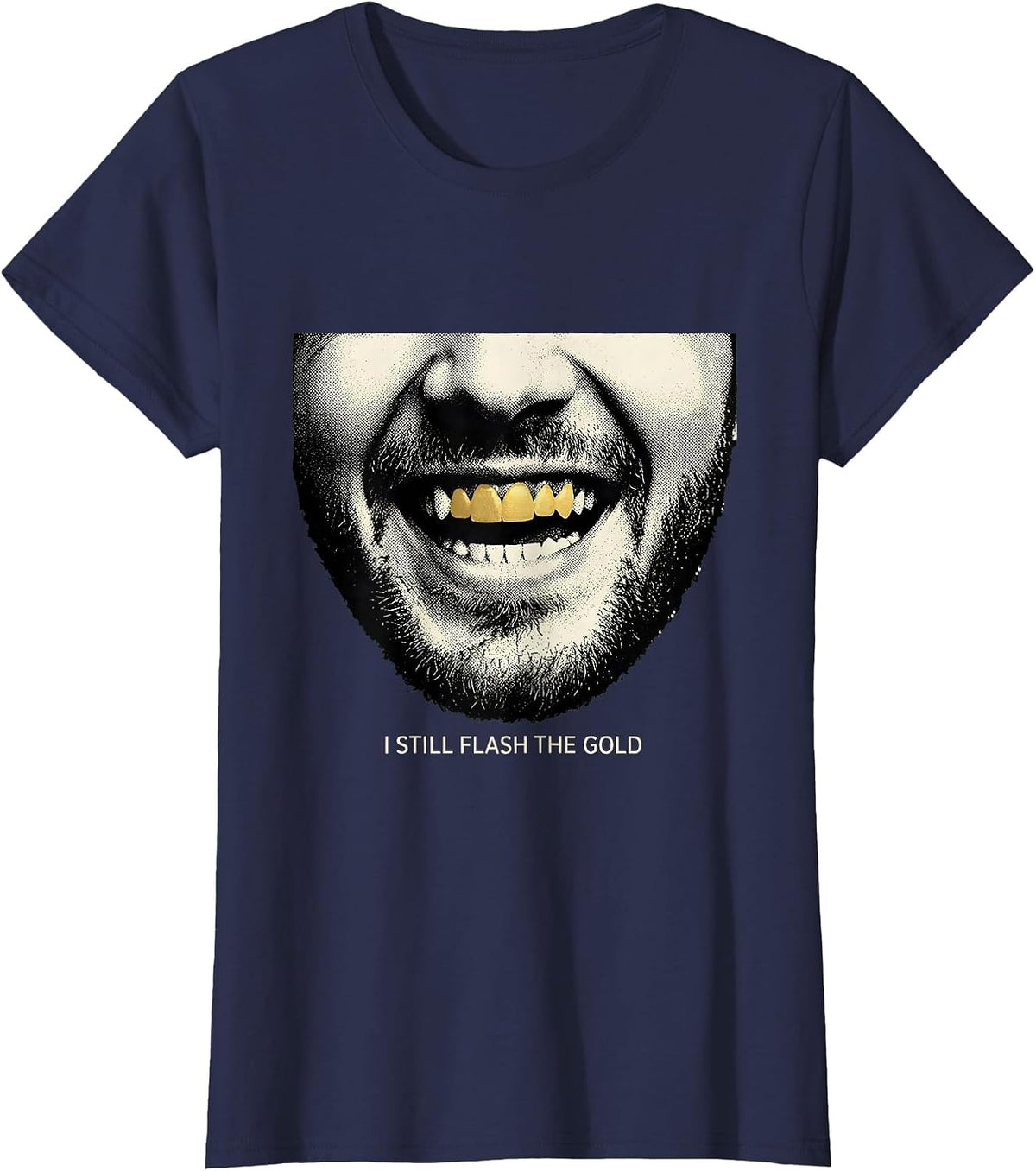 Women's I Still Flash The Gold Hip Hop Rap Culture Streetwear T-Shirt - Navy Blue