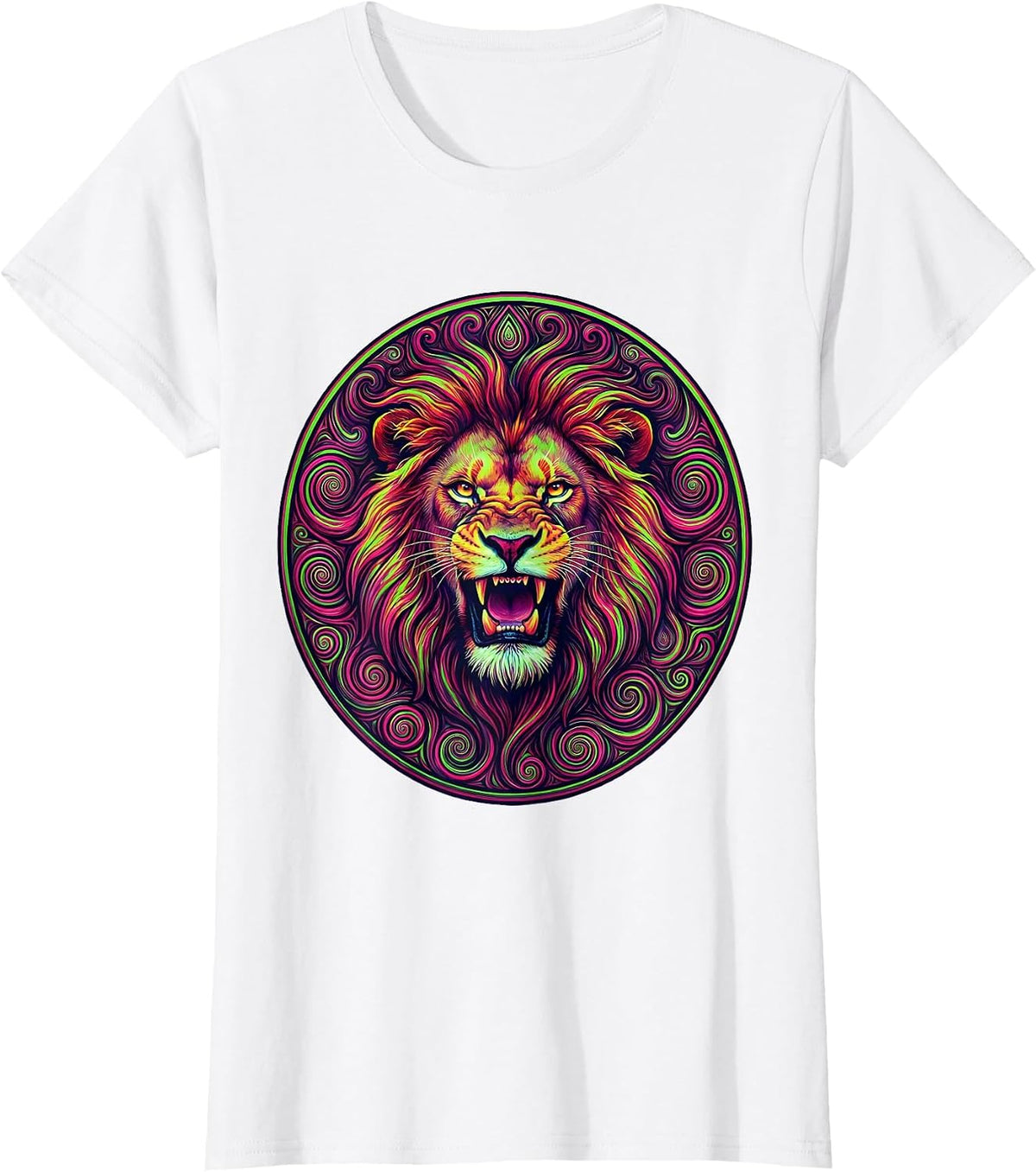 Roaring Lion Wild Mane Rock and Roll Graphic T-Shirt - White