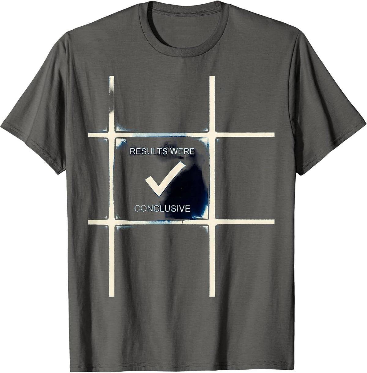 Men's Results Were Conclusive Funny Periodic Table Chemistry T-Shirt - Asphalt Grey