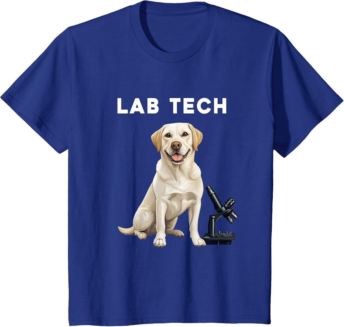 Funny Lab Tech Design Featuring a Labrador Dog for Scientist T-Shirt - Royal Blue