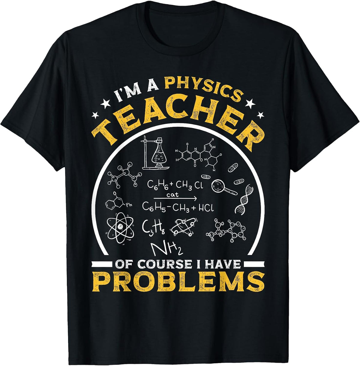 Physics Teacher T-Shirt - Black