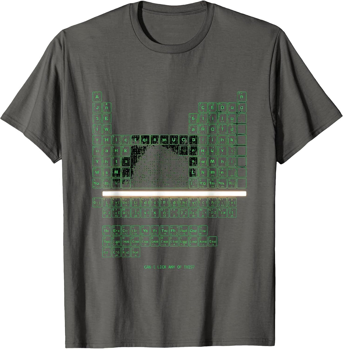 Men's Can I Lick Any Of This Funny Periodic Table Science Teacher T-Shirt - Asphalt Grey