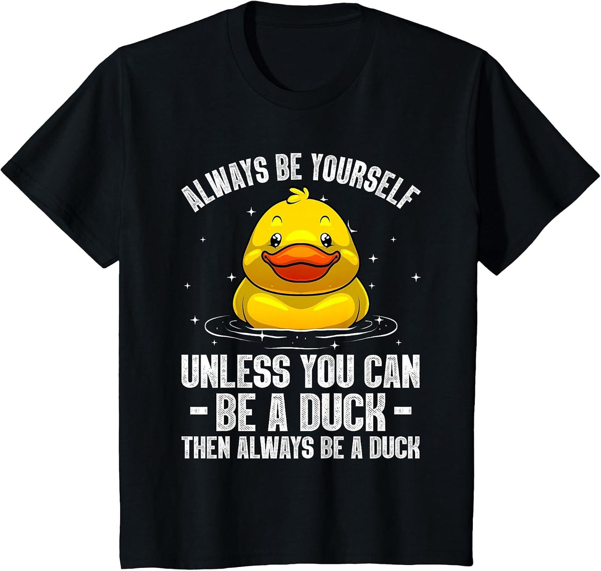 Cute Duck for Men Women Kids Aquatic Bird Rubber Duck Lovers T-Shirt - Black