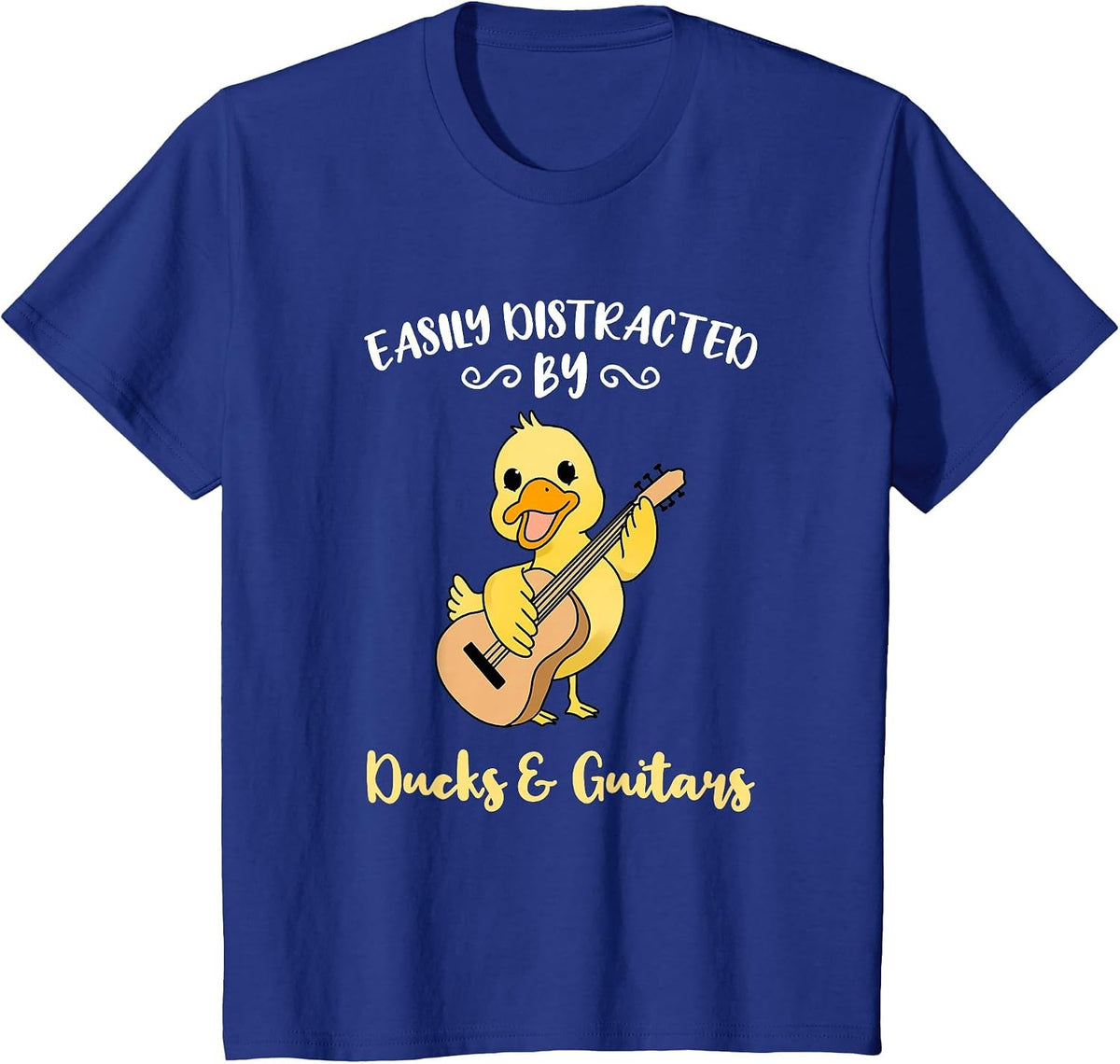 Easily Distracted By Ducks and Guitars T-Shirt - Royal Blue