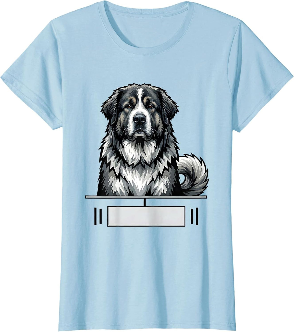 Great Pyrenees Dog Breed Flat Graphic Breed Pride T-Shirt - Baby Blue
