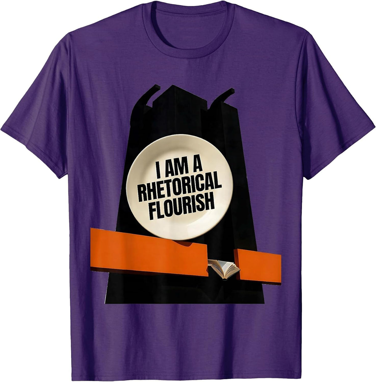 I Am A Rhetorical Flourish Brutalist Literary Humor Quote T-Shirt - Purple