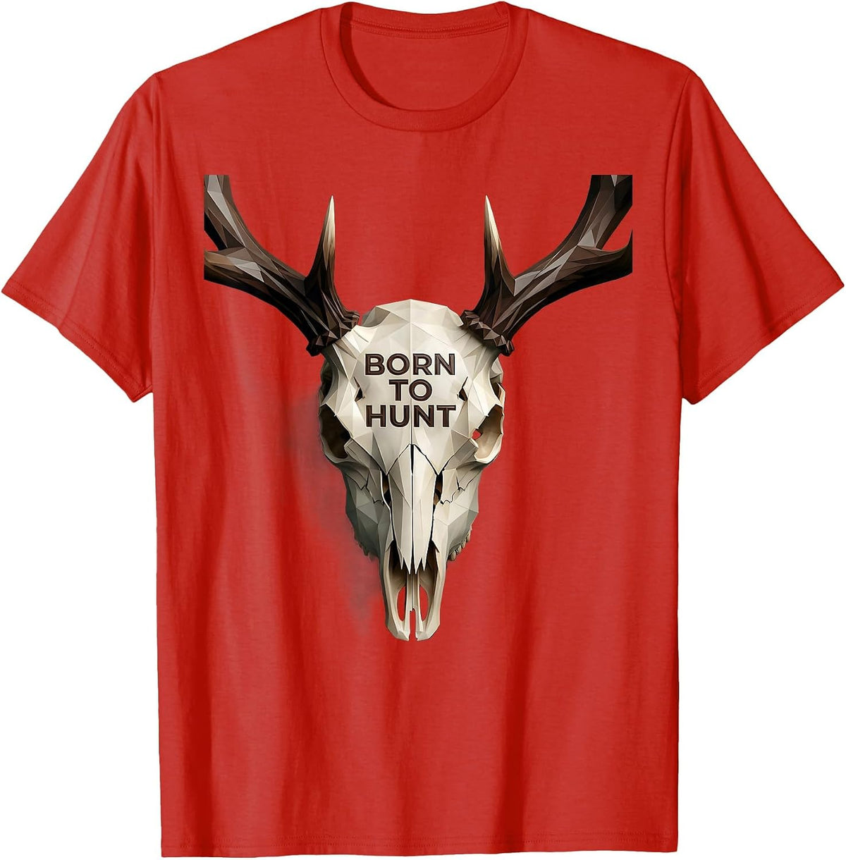 Men's Born to Hunt Outdoor Hunting Design T-Shirt - Red