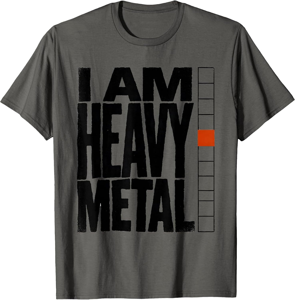 Men's I Am Heavy Metal Funny Chemistry Science Humor T-Shirt - Asphalt Grey