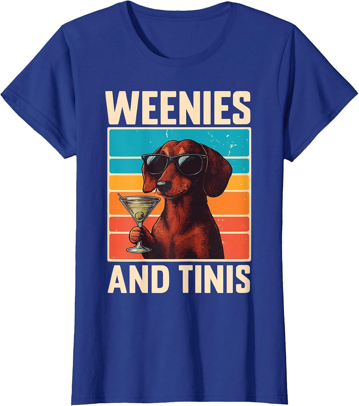 Weenies and Tinis Dachshund T-Shirt - Royal Blue