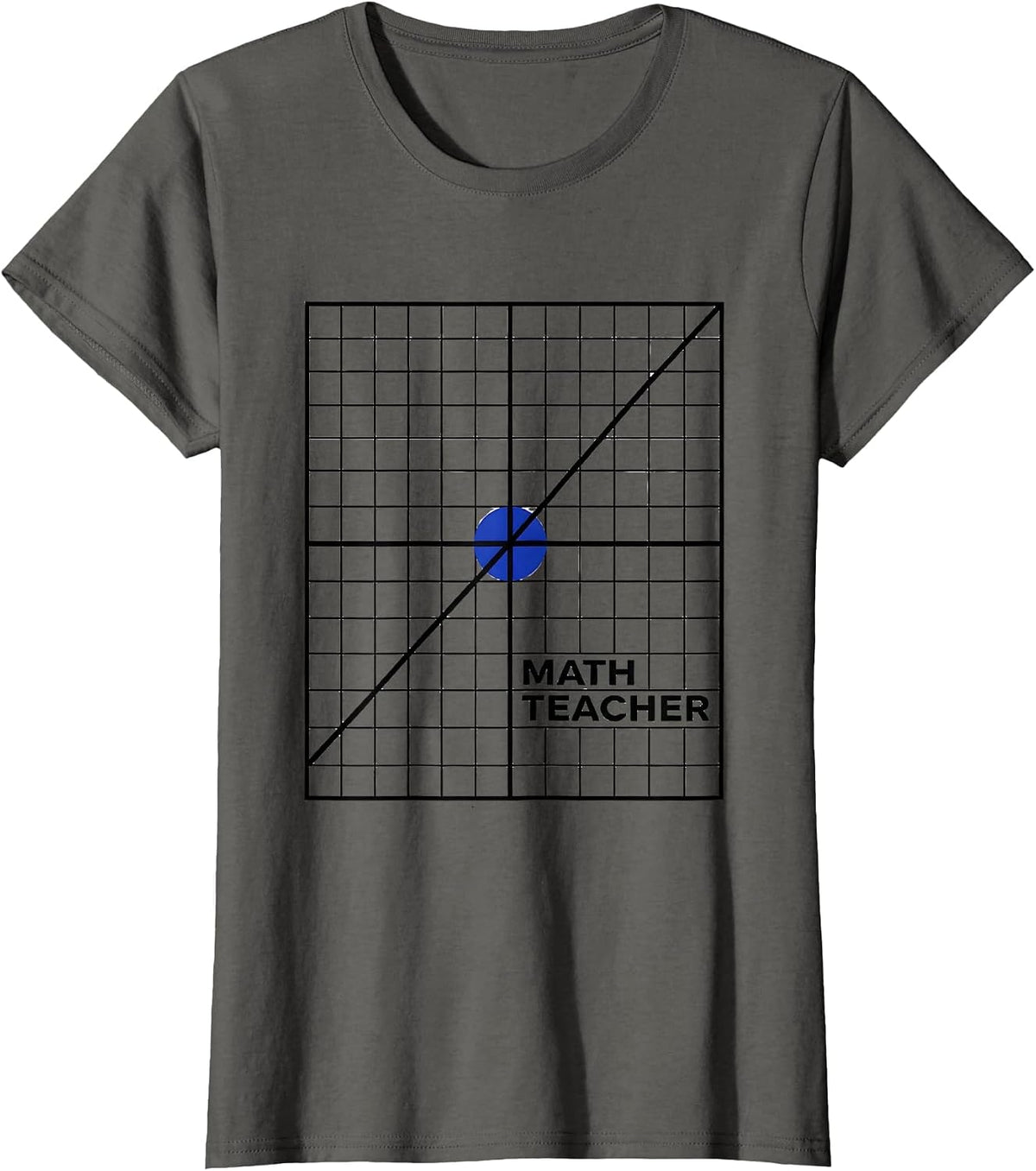 Women's MATH TEACHER Funny Math Teacher Gift for Educators T-Shirt - Asphalt Grey