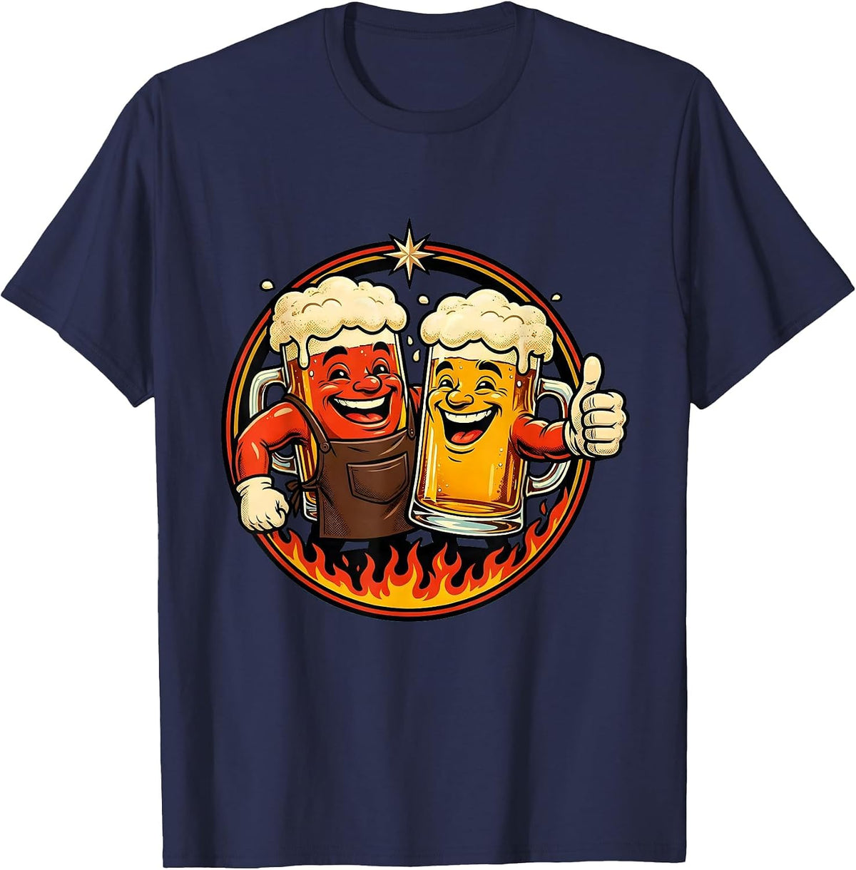 Son In Law Favorite Child Beer Cheers BBQ T-Shirt - Navy Blue