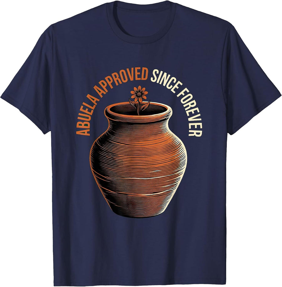 Abuela Approved Since Forever Mexico Design T-Shirt - Navy Blue
