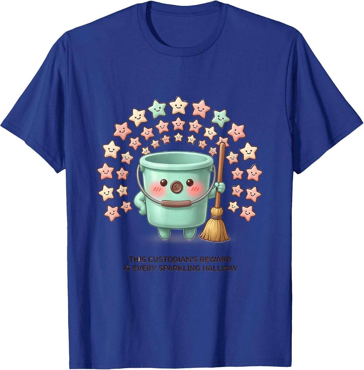 This Custodian's Reward Is Every Sparkling Hallway Funny T-Shirt - Royal Blue