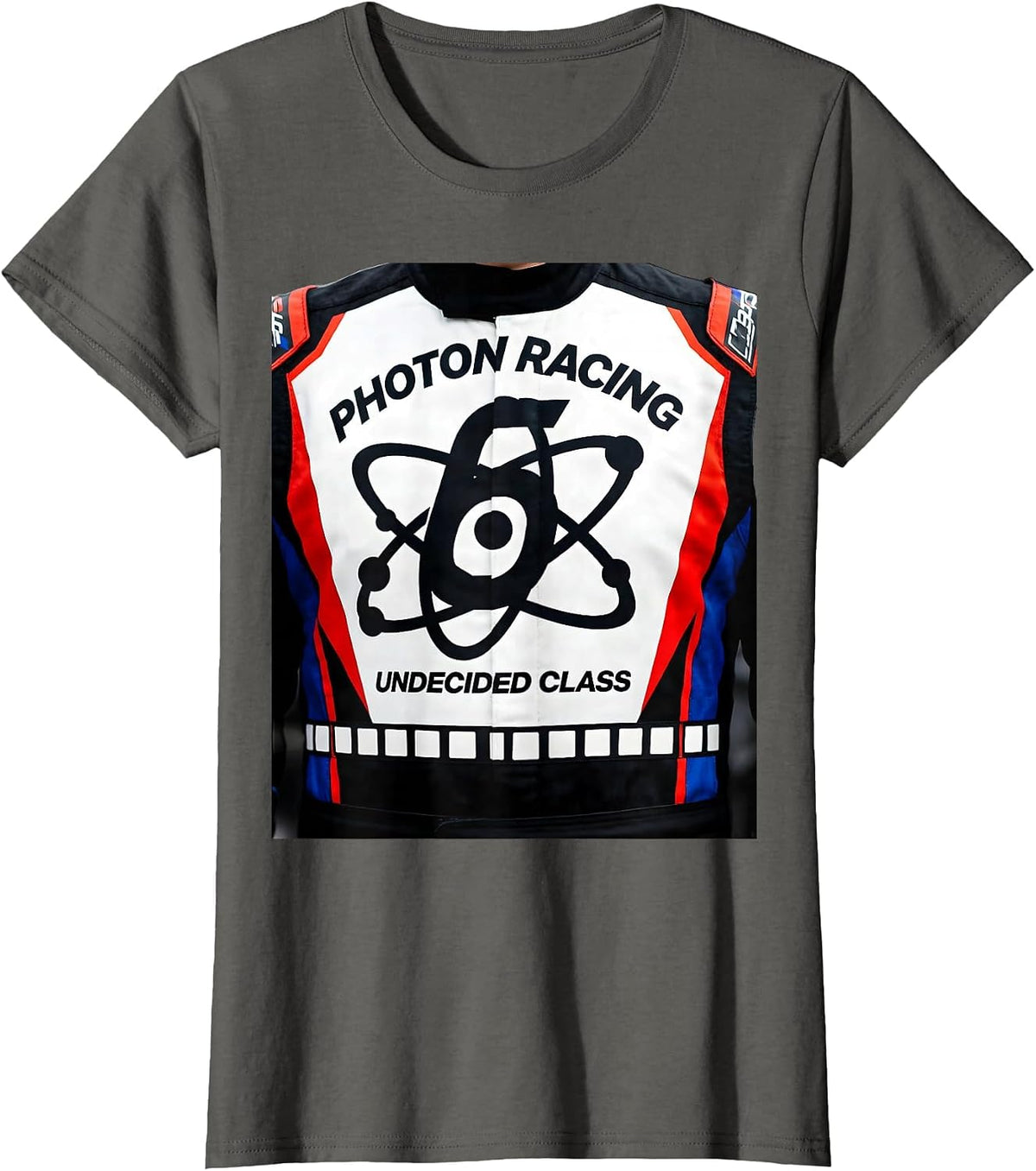 Women's Photon Racing Undecided Class Quantum Physics Humor Science T-Shirt - Asphalt Grey