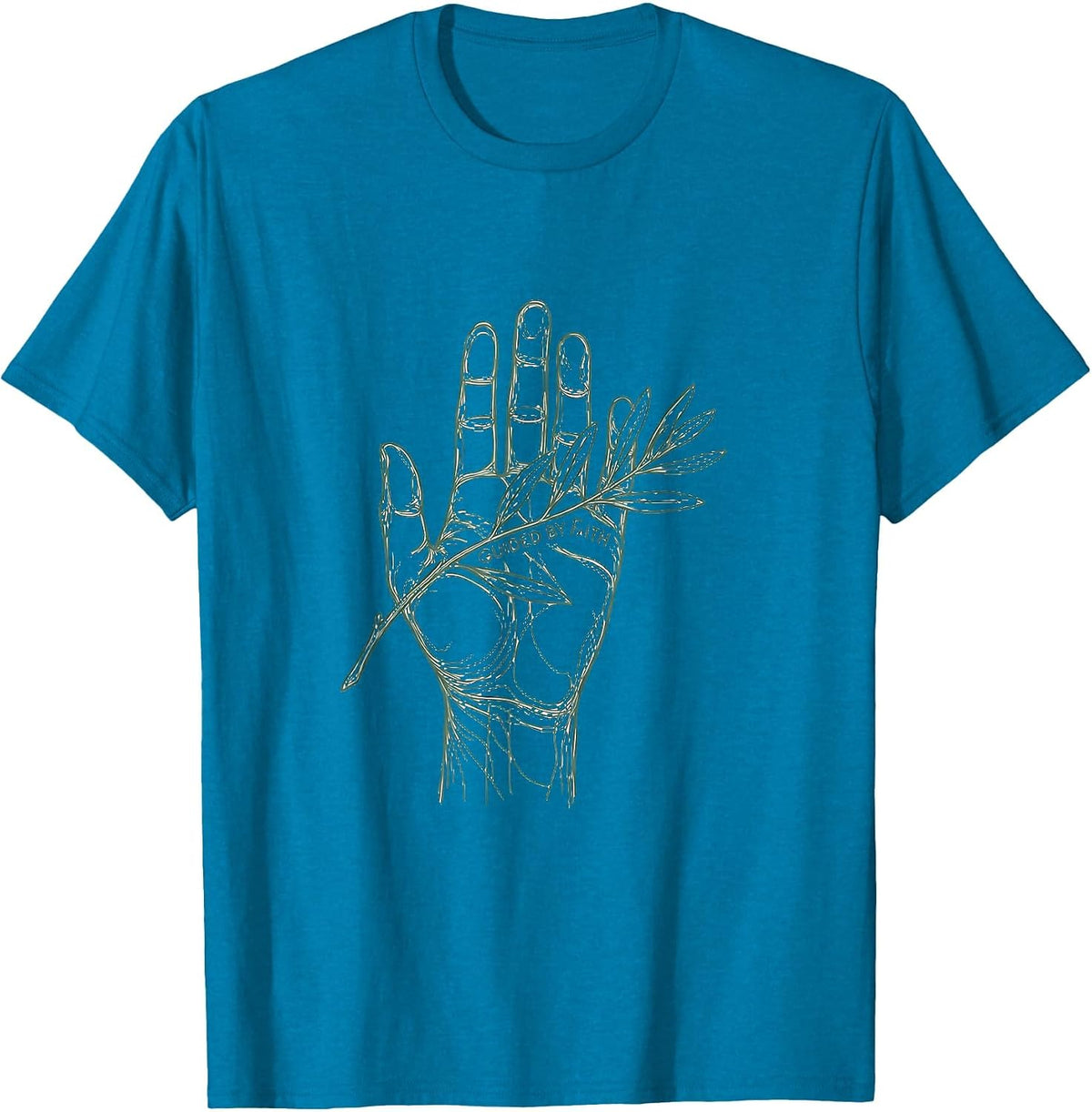 Guided by Faith Faith Over Fear Inspirational Design T-Shirt - Sapphire Blue