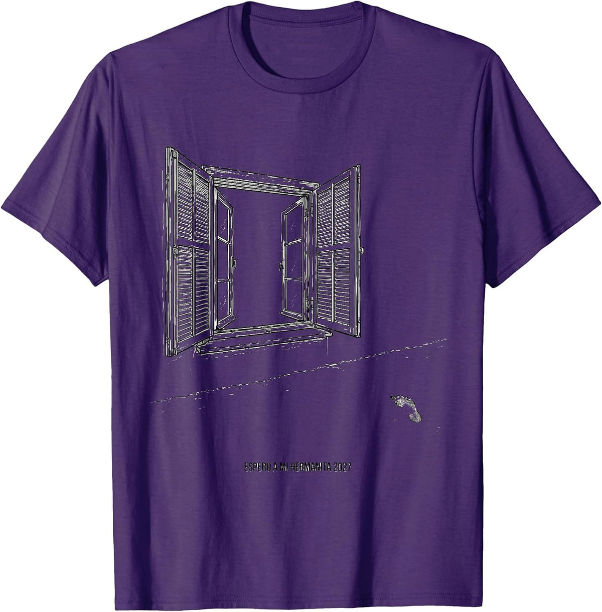 Men's Espero A Mi Hermanita 2027 Spanish Big Sister Pregnancy T-Shirt - Purple