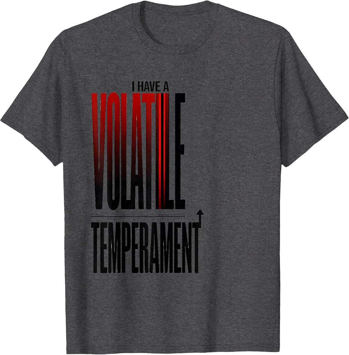 Men's I Have A Volatile Temperament Funny Chemistry Science Nerd T-Shirt - Dark Heather Grey