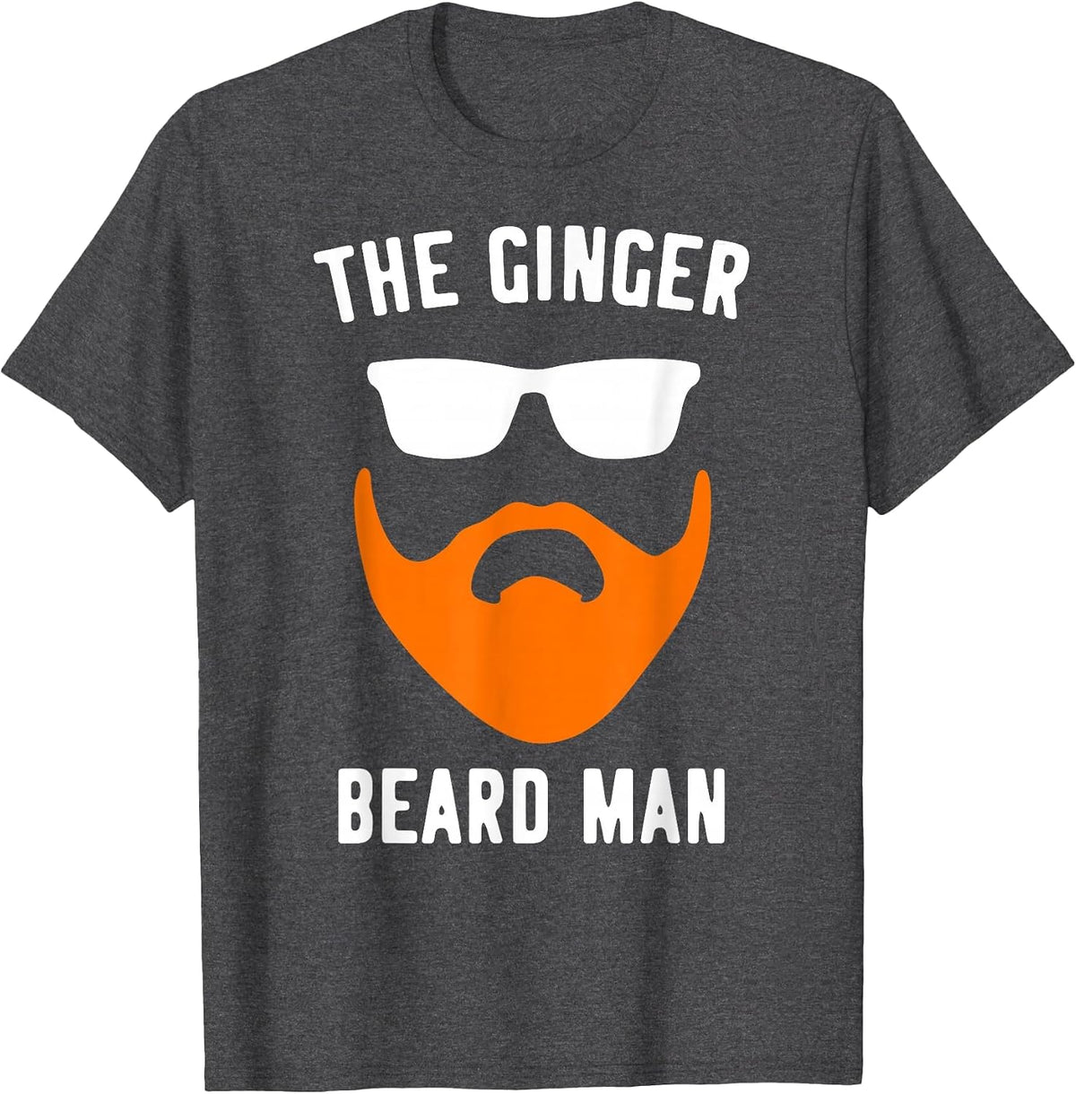 Ginger Beard Man Funny Redhead Irish Bearded Men T-Shirt - Dark Heather Grey