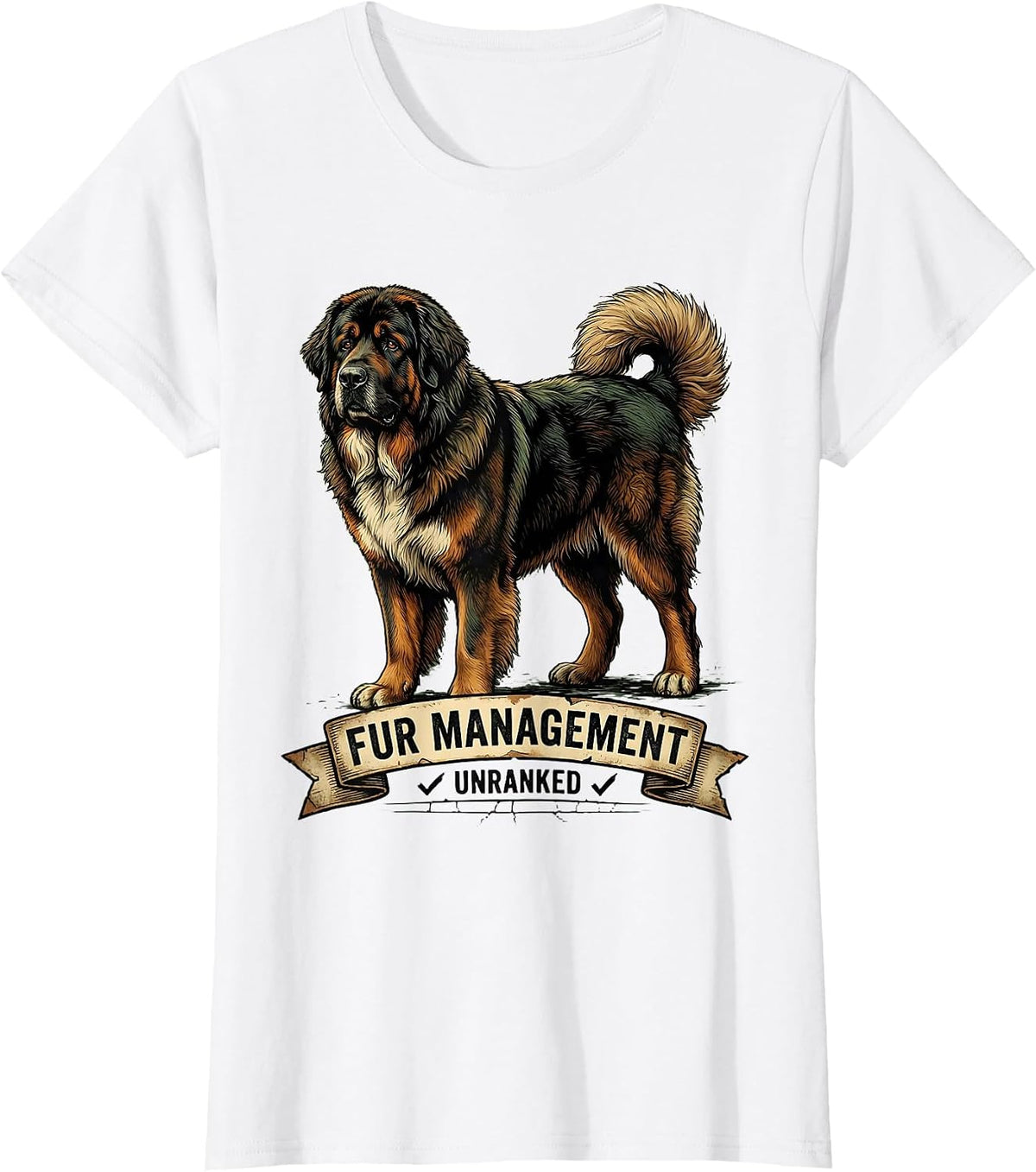 Women's Fur Management, Unranked Funny Great Pyrenees Dog Owner T-Shirt - White