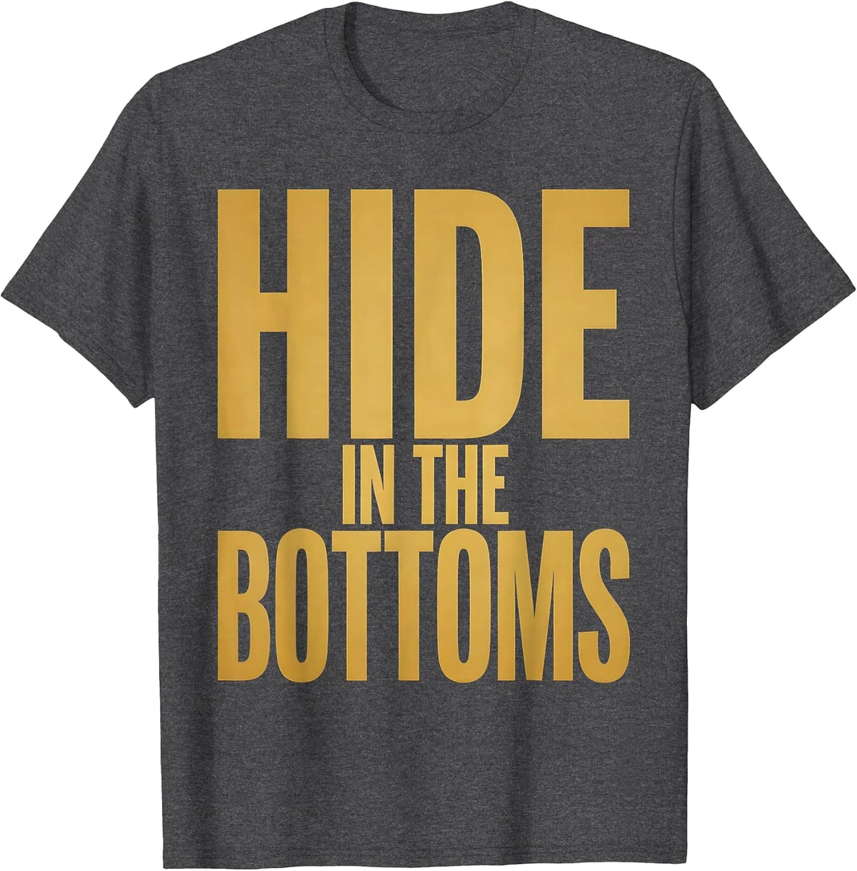 Men's Hide in the Bottoms Bottomland Camo Design T-Shirt - Dark Heather Grey