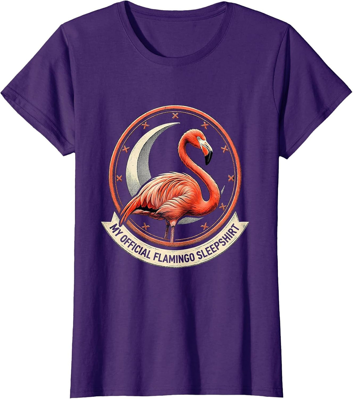 Women's My Official Flamingo Sleepshirt Cute Animal Lover Pajama T-Shirt - Purple